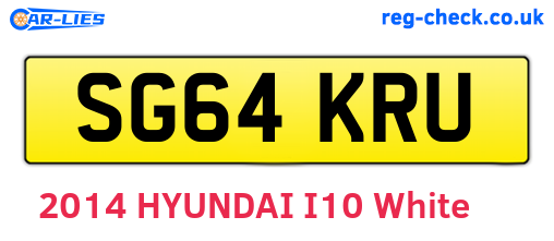 SG64KRU are the vehicle registration plates.