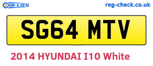 SG64MTV are the vehicle registration plates.