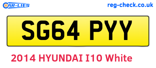 SG64PYY are the vehicle registration plates.