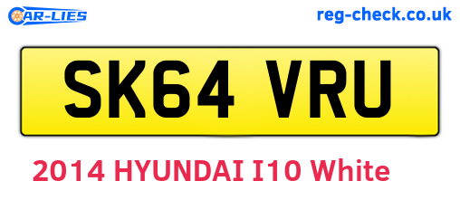 SK64VRU are the vehicle registration plates.