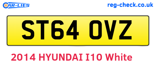 ST64OVZ are the vehicle registration plates.