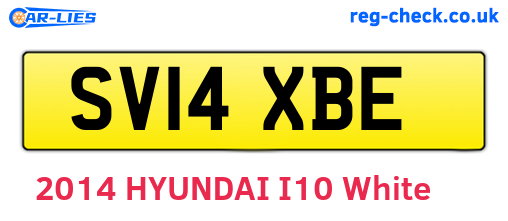 SV14XBE are the vehicle registration plates.