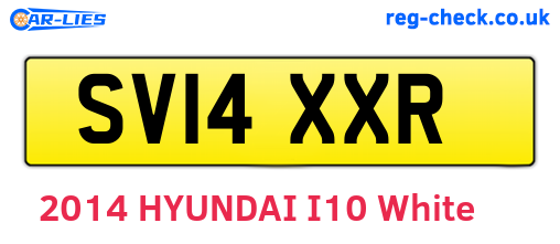 SV14XXR are the vehicle registration plates.