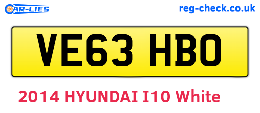 VE63HBO are the vehicle registration plates.