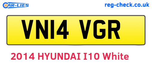 VN14VGR are the vehicle registration plates.