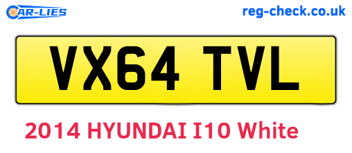 VX64TVL are the vehicle registration plates.