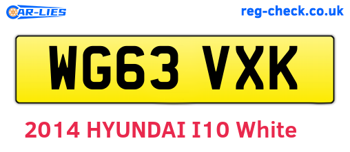 WG63VXK are the vehicle registration plates.