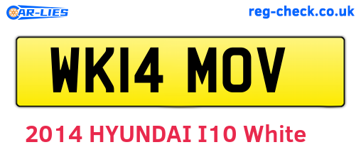 WK14MOV are the vehicle registration plates.