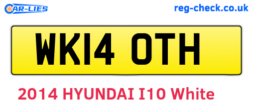WK14OTH are the vehicle registration plates.