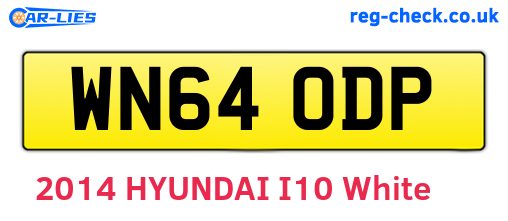 WN64ODP are the vehicle registration plates.