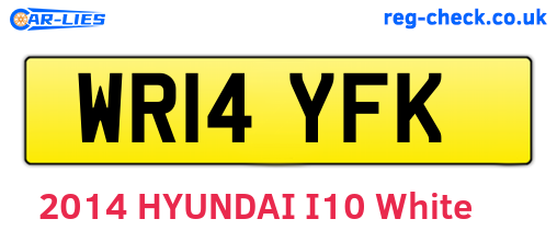 WR14YFK are the vehicle registration plates.