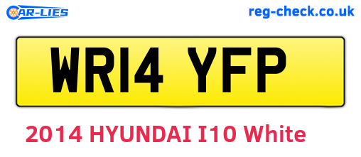 WR14YFP are the vehicle registration plates.