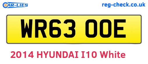 WR63OOE are the vehicle registration plates.