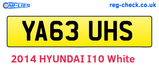 YA63UHS are the vehicle registration plates.