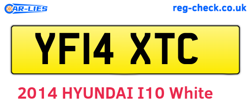 YF14XTC are the vehicle registration plates.