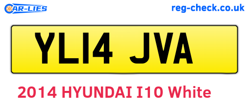 YL14JVA are the vehicle registration plates.