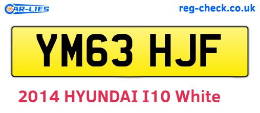 YM63HJF are the vehicle registration plates.