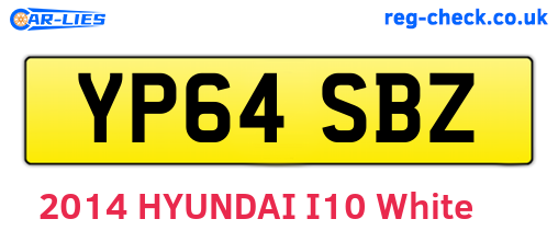 YP64SBZ are the vehicle registration plates.