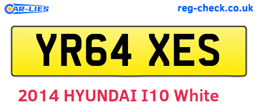 YR64XES are the vehicle registration plates.