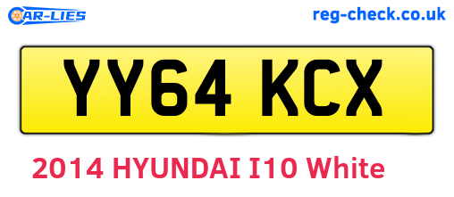 YY64KCX are the vehicle registration plates.