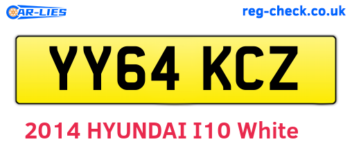 YY64KCZ are the vehicle registration plates.