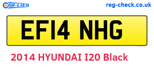 EF14NHG are the vehicle registration plates.