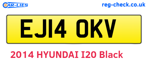 EJ14OKV are the vehicle registration plates.