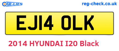 EJ14OLK are the vehicle registration plates.
