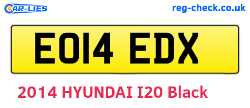 EO14EDX are the vehicle registration plates.