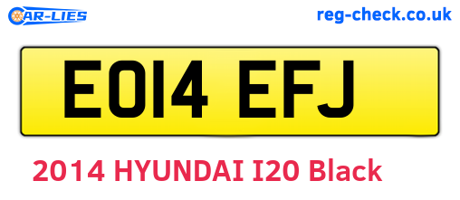 EO14EFJ are the vehicle registration plates.