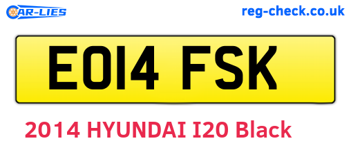 EO14FSK are the vehicle registration plates.