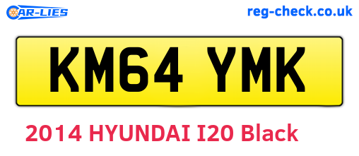 KM64YMK are the vehicle registration plates.
