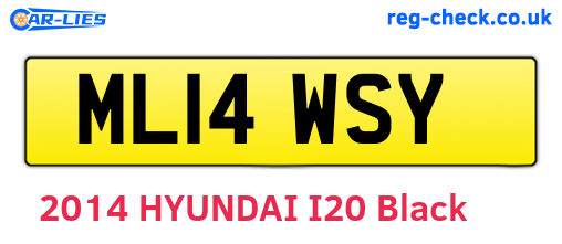 ML14WSY are the vehicle registration plates.