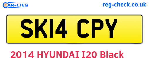 SK14CPY are the vehicle registration plates.