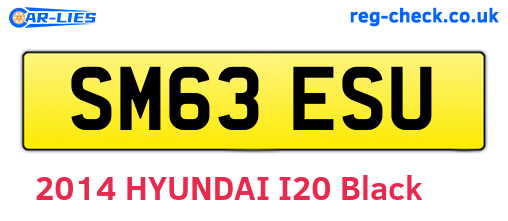 SM63ESU are the vehicle registration plates.