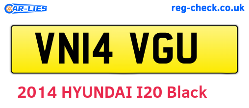 VN14VGU are the vehicle registration plates.