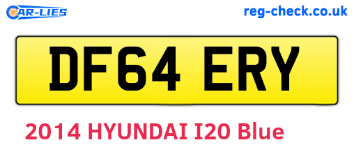 DF64ERY are the vehicle registration plates.