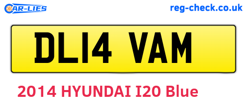 DL14VAM are the vehicle registration plates.