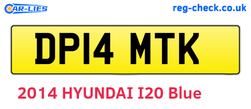 DP14MTK are the vehicle registration plates.