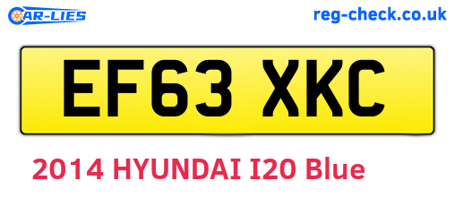 EF63XKC are the vehicle registration plates.