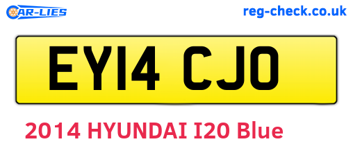EY14CJO are the vehicle registration plates.