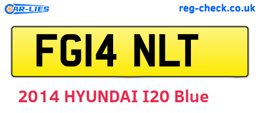 FG14NLT are the vehicle registration plates.