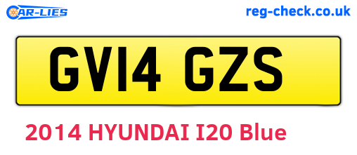 GV14GZS are the vehicle registration plates.
