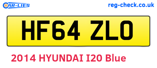 HF64ZLO are the vehicle registration plates.