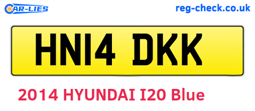 HN14DKK are the vehicle registration plates.