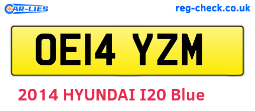 OE14YZM are the vehicle registration plates.