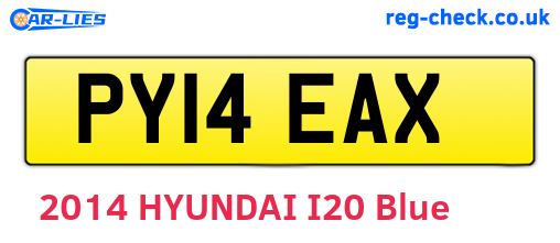 PY14EAX are the vehicle registration plates.