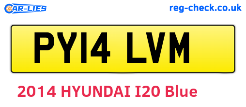 PY14LVM are the vehicle registration plates.