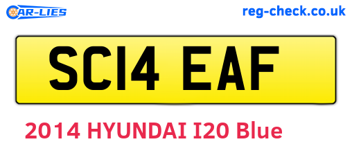 SC14EAF are the vehicle registration plates.