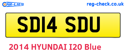 SD14SDU are the vehicle registration plates.